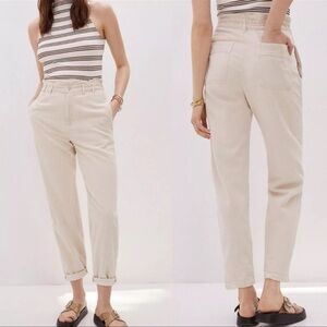 Pilcro x Anthropologie The Paper Bag Boyfriend Jeans In Light Tan Size 30
